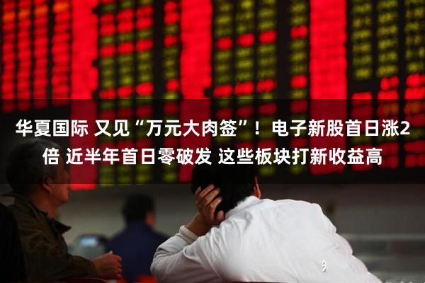 华夏国际 又见“万元大肉签”！电子新股首日涨2倍 近半年首日零破发 这些板块打新收益高